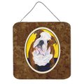 Micasa 6 x 6 in. English Bulldog Aluminium Metal Wall or Door Hanging Prints MI628528